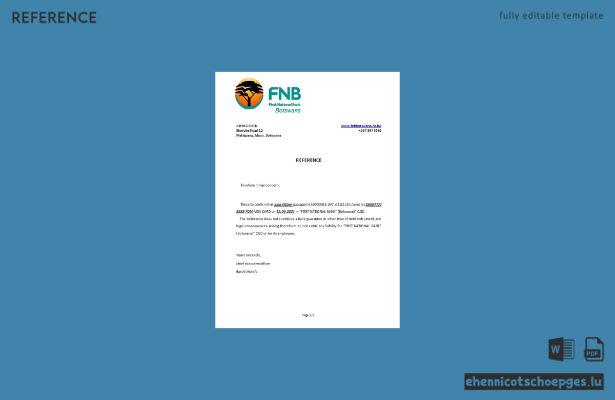 Botswana FNB of Botswana Schließungsreferenzbeispiel Vorschau